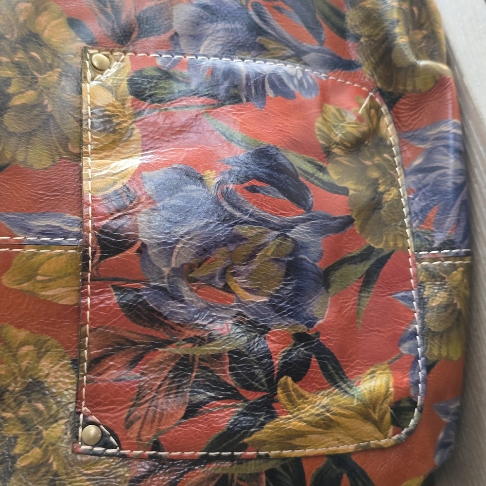 Patricia NashFloral Print Tote Bag with Bamboo Handles - Picture 5 of 10